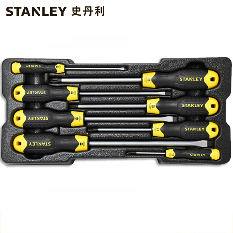 史丹利(Stanley)8件强力型螺丝批托盘组套