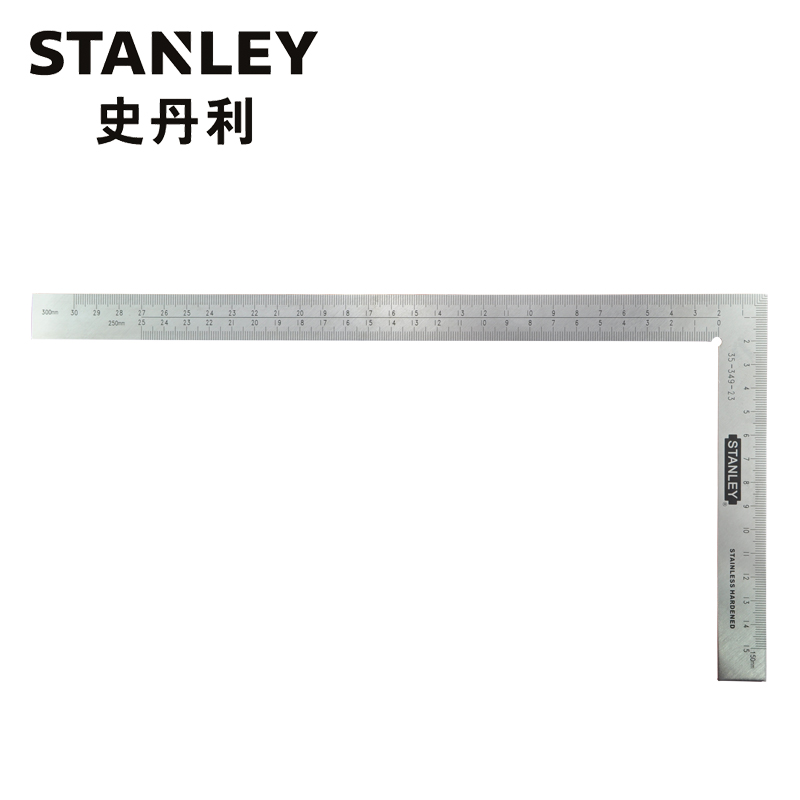 史丹利(Stanley)不锈钢直角尺