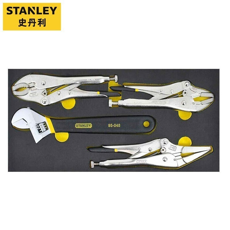 史丹利(Stanley)EVA工具托组套-4件大力钳及活动扳手