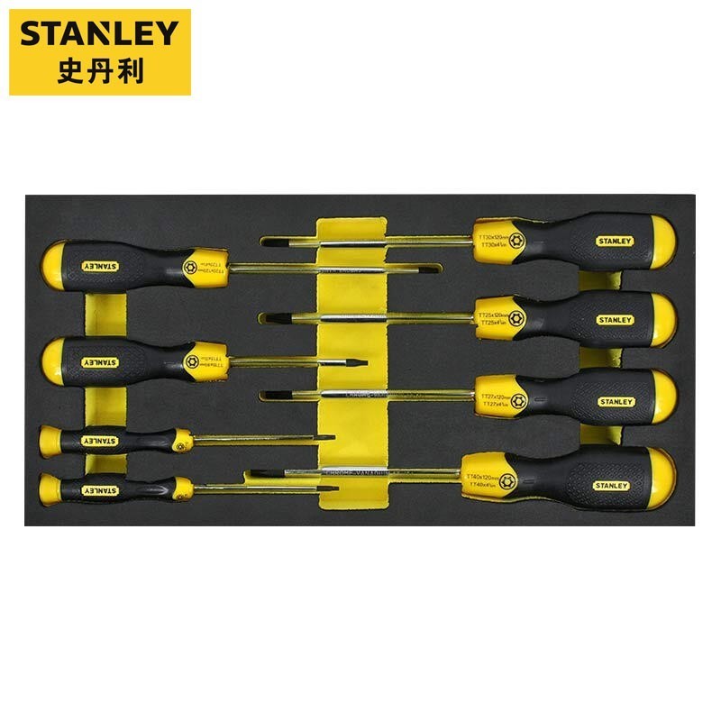 史丹利(Stanley)EVA工具托组套-8件花型螺丝刀